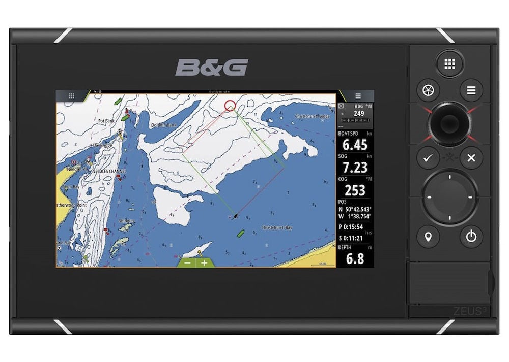 B&G Zeus3S 12-12-inch Sailing Chartplotter with C-MAP US Cartography 